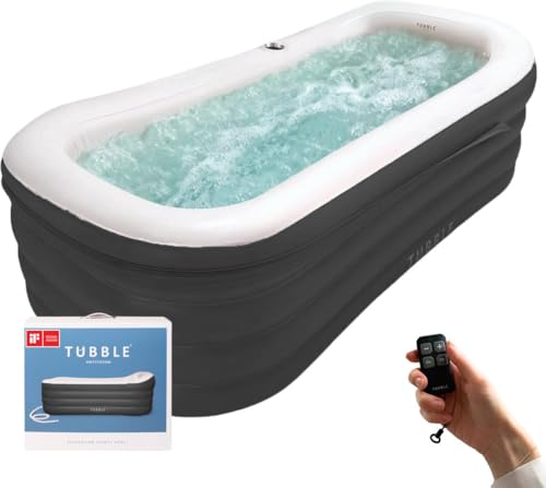 Tubble® Cuzi Spa Gonflable Black Onyx 255 L - Baignoire Spa Pliable pour Adultes, Utilisation intérieure et extérieure, Bien-être Toute l’année, Massage...