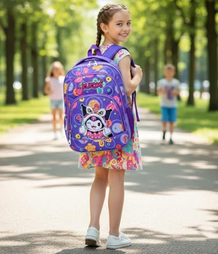 Image of Stylbase Kid School Backpack Bag for Girls and Boys | Ideal School Picnic Travel & Travelling Bag |17 Inches 4 Compartments, Water-Resistant Multipurpose for Kids