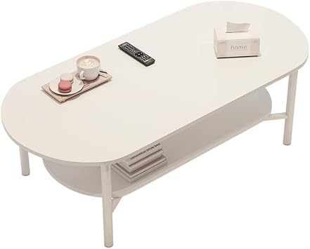 TAKEY Coffee Table, Wooden Coffee Table with Open Storage Space, Living Table Low Table Cream Style Coffee Table Mid Century Modern Coffee Table for Living Room Coffee Home Living Room Drawing Room