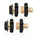 TheFitLife Flexible and Expandable Garden Hose - Quick Connector, 2 Set 3/4 Inch Garden Hose Fitting Quick Connector Adapter Male and Female