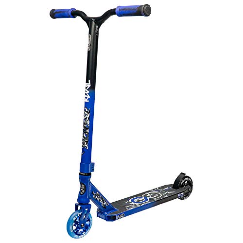 Infinity Scooters Patinete Freestyle para Adultos y Ni�os a Partir de 8 a�os- Patinete de Trucos y Saltos con Rodamientos ABEC-9 Ruedas 110mm de PU con Barra 360 Grados (Revel Negro/Azul)