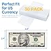 whisrvival 30 Pack Clear Sturdy Plastic Dollar Bill Sleeves, 6.8