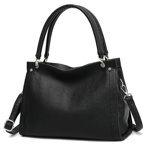 Image of KOGTLA Lychee-textured Vegan Leather Purses for Women, Sturdy Ladies Handbags with Adjustable Satchel Strap, Tote Hobo Bags | Lychee-textured