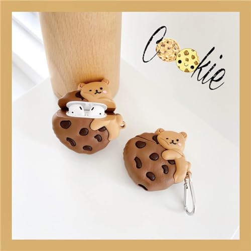 Image of Techmount Compatible with Airpods Pro GEN-2 (2022) Case Cover Silicone Cartoon Character 3D Cover Wtih 360 Protection Airpods Pro 2 Cover Case (NOT for Any Other AIRPODS) (Panda Cookie)