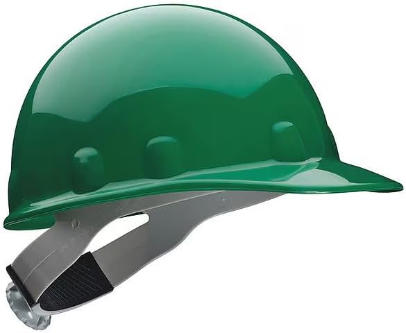 Hard Hat, Thermoplastic, 8 Point Ratchet, Type 1, Class E, Green, Mfr: E2RW74A000-A