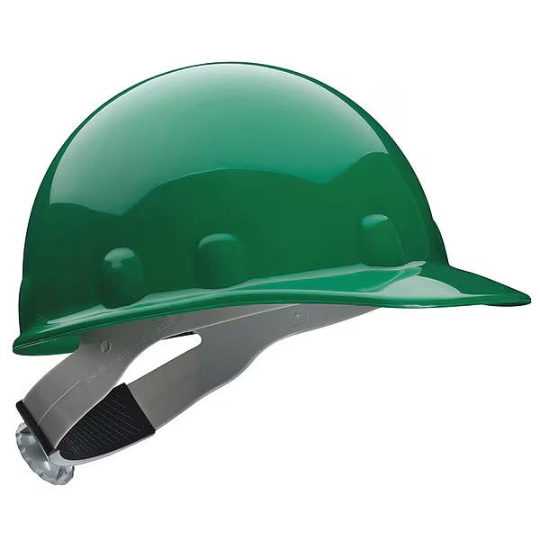 Hard Hat, Thermoplastic, 8 Point Ratchet, Type 1, Class E, Green, Mfr: E2RW74A000-A