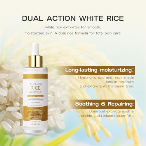 Image of Peel Shot Glow White Rice Exfoliant Peeling Ampoule, Soft Exfoliating Face and Body Scrub, Facial Exfoliator, Deep Hydration Serum, 80ml
