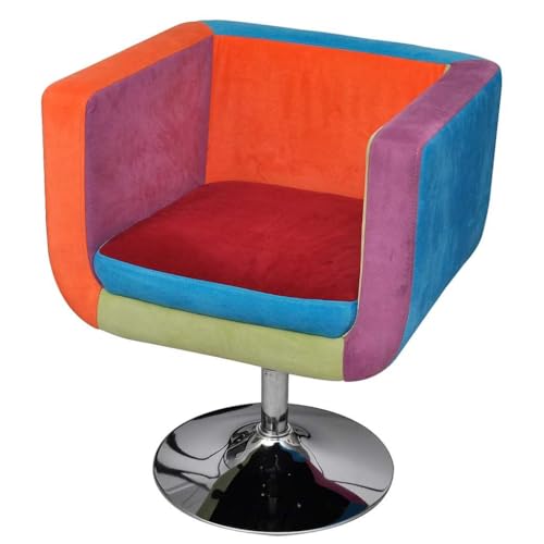 vidaXL Sessel Clubsessel Barhocker Drehstuhl Cocktailsessel Patchwork bunt