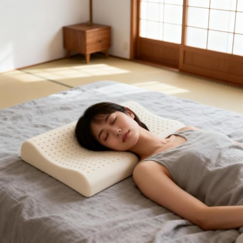 【低枕派に最適】極スリム3cm 睡眠まくら枕低め低い枕低反発枕薄い枕 天然ラテックス 枕極低 首や肩の負担を減らす高さ調節通気性低反発枕 低め安眠子供人気枕 薄型枕 低い枕低い(40×60cm)
