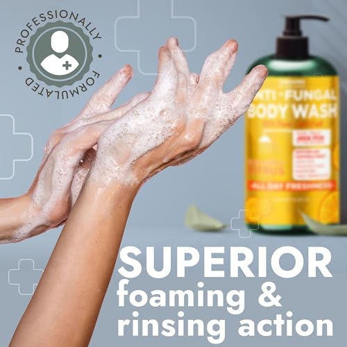Image of Antifungal Body Wash with Tea Tree Oil & Lemon Oil, 1% Tolnaftate Scrubber