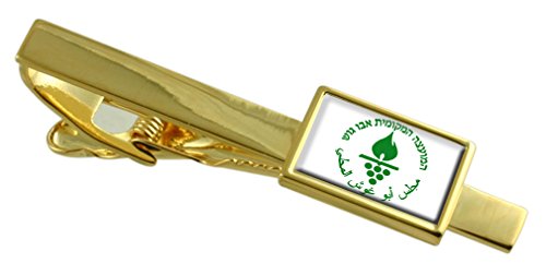 Clip de corbata de oro Abu Ghosh y bandera de Israel para eventos formales