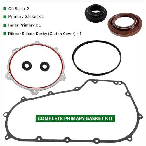 Image of Complete Primary Gasket Kit for Softail & Dyna (07-16) Premium Foamet Material, OEM#34934-06 12052A 12066 17369-06 60547-06FM Includes Inner Primary, Oil Seals, Derby Cover, Primary Gasket