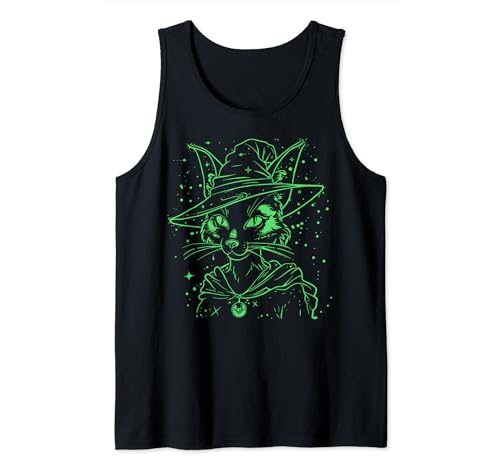 Witchy Goblin Core Whimsigoth Fairycore Verde Oscuro Camiseta sin Mangas