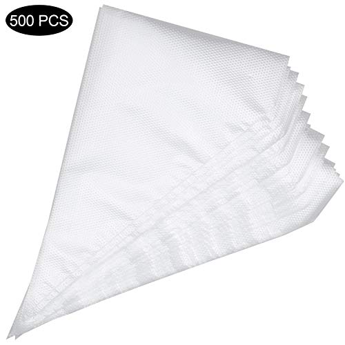 500 Pcs Pastry Piping Bags, 10.6 inch Disposable Cream Bag Baking Icing Pastry