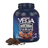 Vega Sport Vegan Protein Powder + Recovery - 30g Plant Based Protein per Serving, Chocolate, 45 Servings, 5g BCAAs, Probiotics, NSF Certified, For Shakes & Smoothies, 1.98kg (Packaging May Vary)