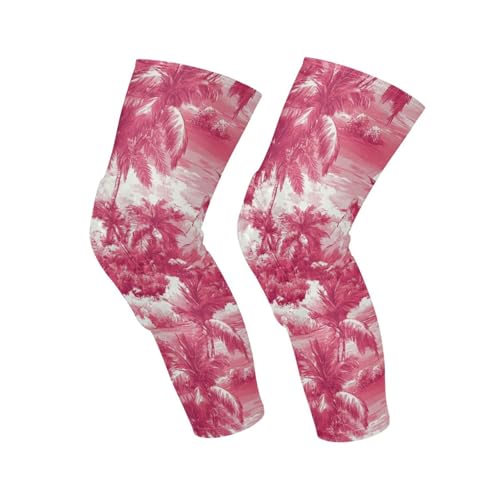 JUNZAN Tropical Aloha Basketball Knee Pads for Youth Kids Wrestling Knee Pads with Sleeves Sport Kneepads for Volleyball Football