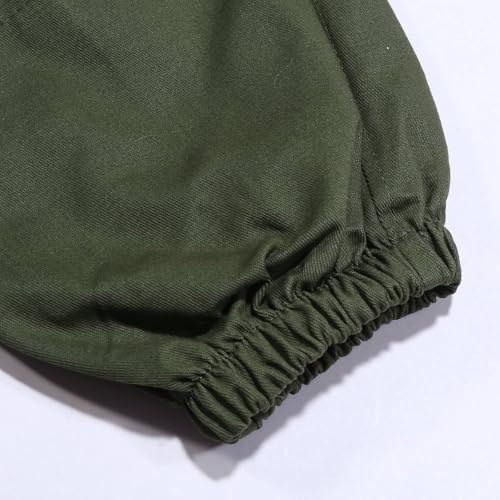 Boys Cargo Joggers Pants Kids' Stretch Elastic Waist Casual Jogging Trousers Bottom for Kids 8-9 Years3