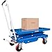 Global Industrial Mobile Scissor Lift Table, 39 x 20 Platform, 1100 Lb. Capacity, Double Scissor