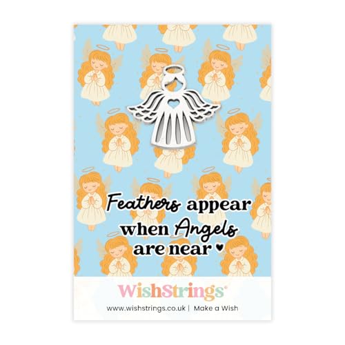 WishStrings Angel Pocket Hug – Feathers Appear When Angels Are Near | Memorial Keepsake Gift