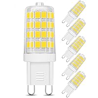 LE Bombilla LED G9, Lámpara G9 5W Reemplaza Bombillas Halógenas de 33W, Blanco Frío 6000K, Bombilla G9 Sin Parpadeo 340 lúmen, No Regulable, Ángulo de Haz de 360°, Paquete de 5