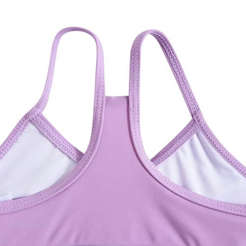 Image of Funnycokid Girls Swimsuit 3 Pieces Zip Rash Guard Bathing Suits Set Kids Bikini Boyshort Summer Swimwear 3-14 Years