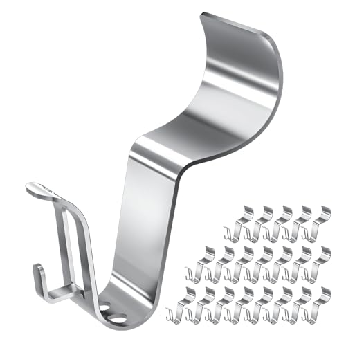 Amuille 12 Pack Vinyl Siding Hooks for Lights, No Hole Heavy Duty Siding Clips for Hanging Wreaths, String Lights, Porch Sign, Christmas Decor and Plant Hooks