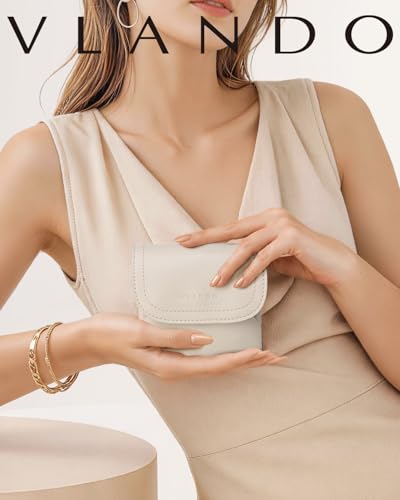 VLANDO Small Travel Jewelry Case, 2-in-1 Detachable Jewelry Organizer Travel with KISS LOCK, Portable Mini Jewelry Pouch for Rings Necklaces Earrings, Gifts for Women Travelers - Cream White - Image 6