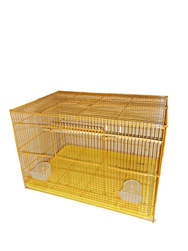 Image of G P S 2FT (24 Inch) Birds Cage Best for Love Bird Cages Parrot, Parakeet, Budgies, Cockatiel Cage Hammock Large Bird Cage with Swing Accessories (Size: 23.5 inch Long, 16.5 inch Wide and 16 inch Height)