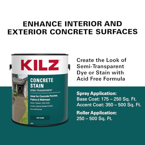 KILZ Semi-Transparent Decorative Concrete Stain, Painted Desert, 1 Gallon miniatura 3