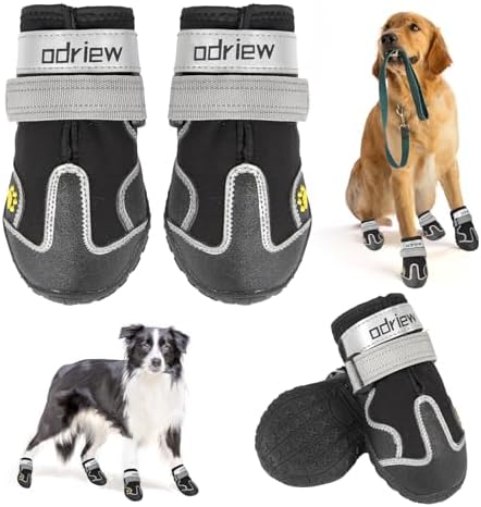 4pcs Dog Shoes For Large Dogs Waterproof Winter Non-slip Snow Boots Reflective - Foto 3
