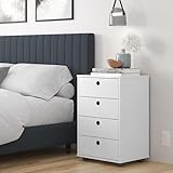 Mesa de Cabeceira Gaveteiro Classic 04 Gavetas Grande Quarto (BRANCO)
