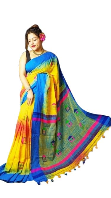 PURE KHADI COTTON HAND WEAVING HANDLOOM JAMDANI SAREE - Review, Price and Buying Guide