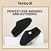 Hurley Kids Modi Slippers – Indoors and Outdoors, Boys and Girls Slip On Slippers, Durable - Slip On Clogs with Terry Cloth, Black