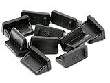 iExcell 25-Pack Black Silicon USB A Type Female Anti Dust Plugs Stopper Cover