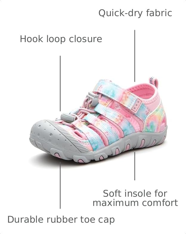 Image of Weestep Toddler Little Kid Boys and Girls Close Toe Hook Loop Sandal