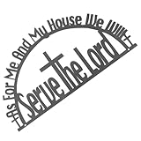 NUOBESTY Metall Wandbehang mit Bibelversen 30x16cm Handgefertigte Religiöse Wanddeko aus Robustem Metall für Wohnzimmer und Garten