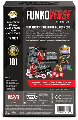 Funko Games Funkoverse: Marvel: 101 1-Pack, Black Panther, French Version, Thanos, 3'' (7.6 Cm) POP! - Image 3