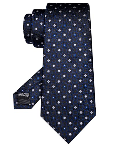 Image of JEMYGINS Mens Tie and Lapel Pin Necktie Pocket Square Cufflinks and Tie Clip Sets for Business Casual 5PCS