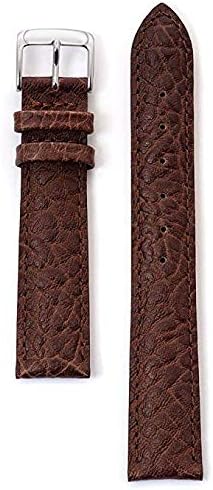 Speidel Genuine Leather Watch Band with Stainless Steel Buckle - Available in Multiple Strap Colors, Lengths & Widths 12-28MM