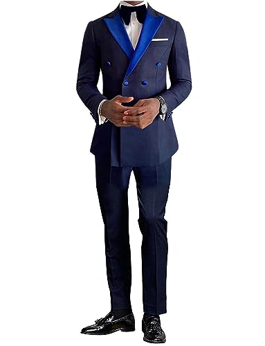 Costume croisé pour hommes veste pantalon chic de banquet chic Ulnomio