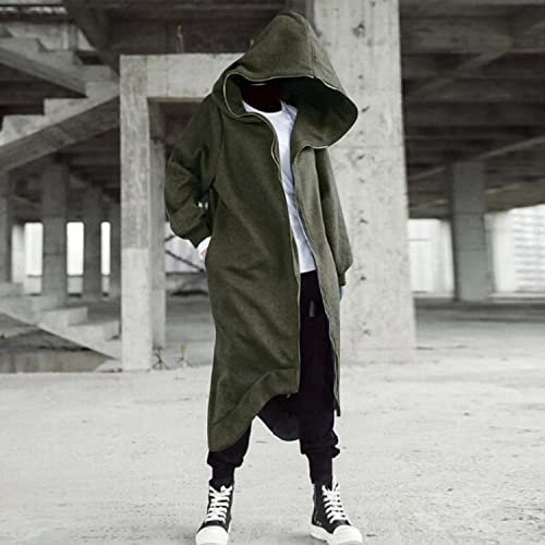 WUAI-Men Baggy Romper Zip Up One Piece Jumpsuit Pajamas Casual Loose Hooded Onesies Tracksuit Zip Up Overalls Playsuit3