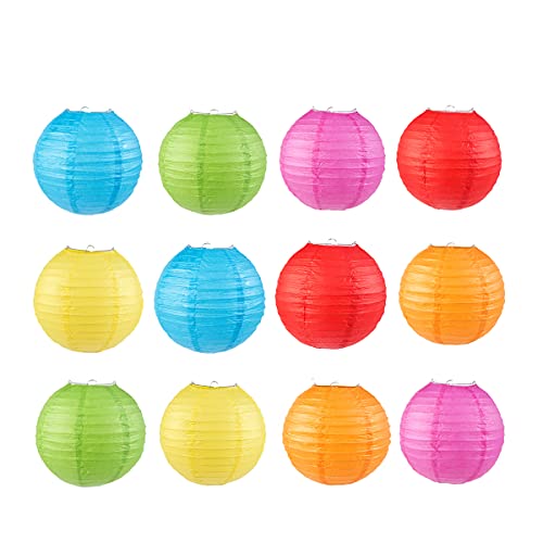 ハロウィン 提灯 ちょうちん お祭り お盆 初盆 20cm 12点セット 和紙提灯 イベント パーティー 飾り用 6色
