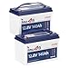 Timeusb 12V 140Ah LiFePO4 Battery 2Packs, Lithium Battery with Low Temp Cut-off, 100A BMS, Max.1792Wh Energy, Group 31 Deep Cycle LiFePO4 Battery for Trolling Motor, RVs, Home Backup, etc
