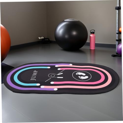 Tapete para entrenamiento con cuerda Jump Rope Training Mat ovalado antideslizante de 31.5x19.3 pulgadas con absorción de impacto miniatura 6