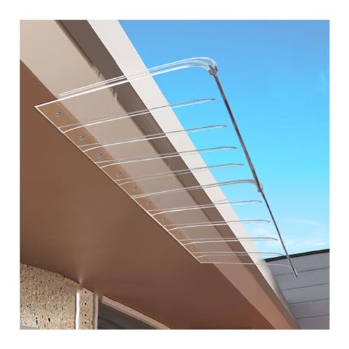Auvent de porte d'entrée en polycarbonate transparent extensible contre la pluie - 2