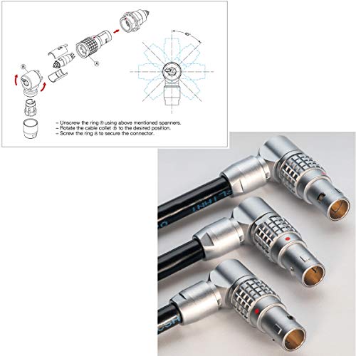 Cable de alimentación para RED Komodo-X D-tap a 6 pines con ángulo recto para Ronin 4D 4