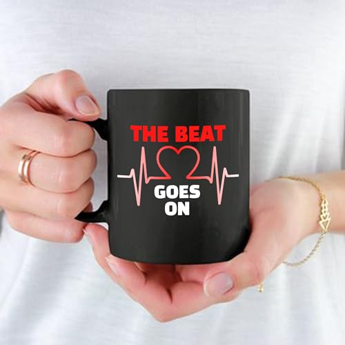 Taza de cerámica negra 11 oz apta microondas miniatura 4