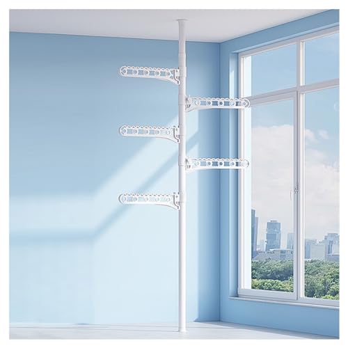 Armario de Vestir de Piso a Techo Ajustable Nizer Nizer Cerrete de Esquina Vertical para Sala de Estar Balcón de Dormitorio (3-6 Niveles)-Diseño de Ahorro de Espacio Beauty Comes