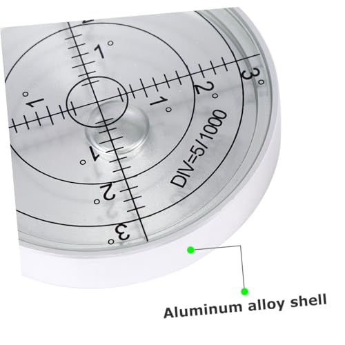 Nivel circular de burbuja inoxidable y blanco para ingeniería de precisión 8