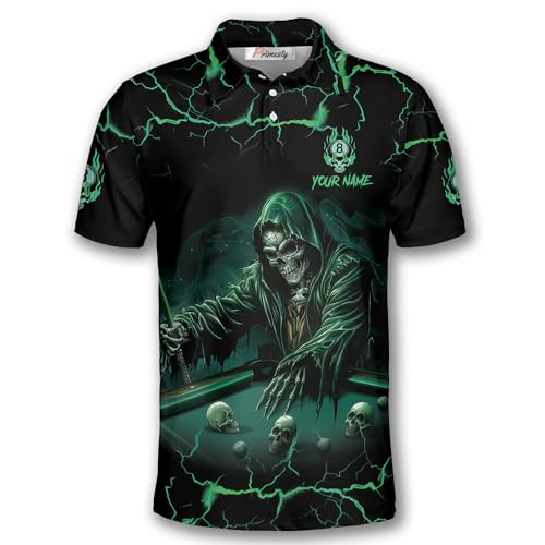 PRIMESTY Custom Billiard Shirts for Men, Personalized Billiard Polo Shirts, Custom Name Billiard Jerseys, Size S-5XL2